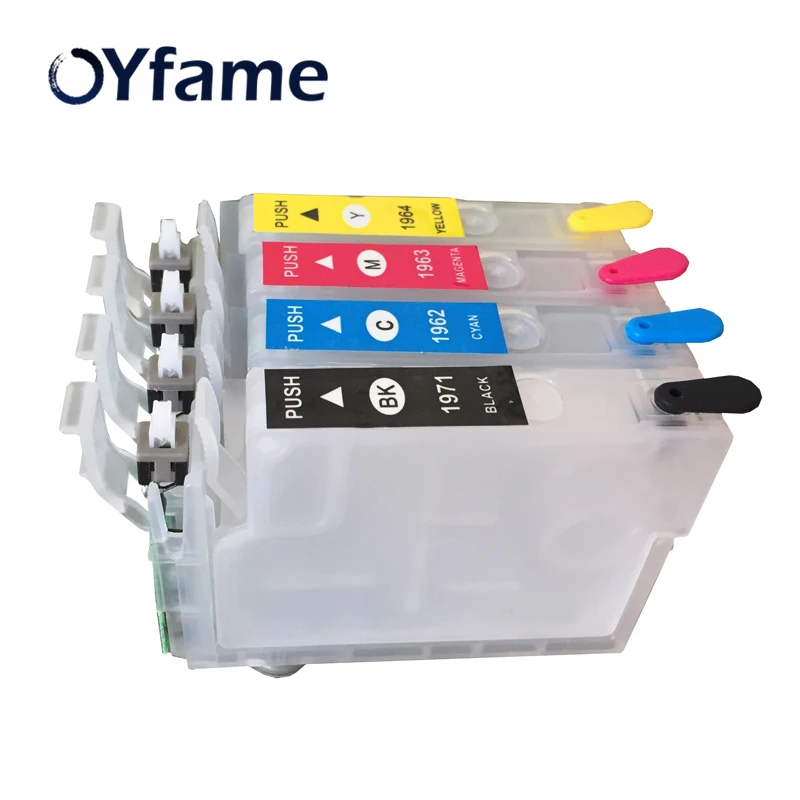 Картридж OYfame T1962 T1963 T1964 с чипом ARC для принтера Epson XP201 XP211 XP204 XP401 XP411 XP214 XP101 WF