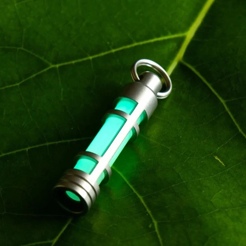Titanium Stainless Steel Embrite™ Glow in the dark keychain FOB TEC Accessories