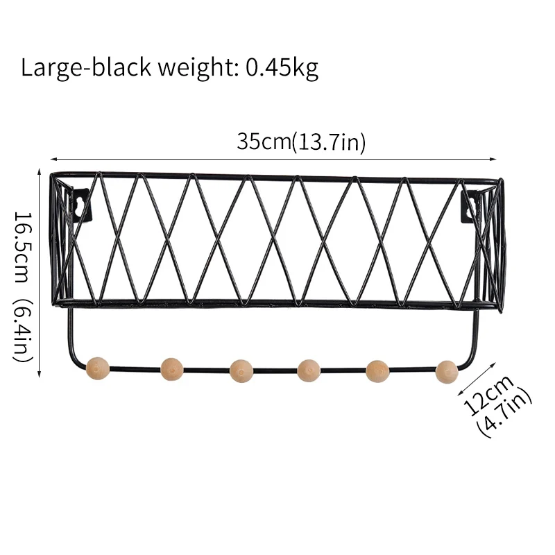 

Nordic Creative Wall Hook Rack Home Wall Decoration Creative Multifunctional Partition Wrought Iron Rack Living Room Ornaments