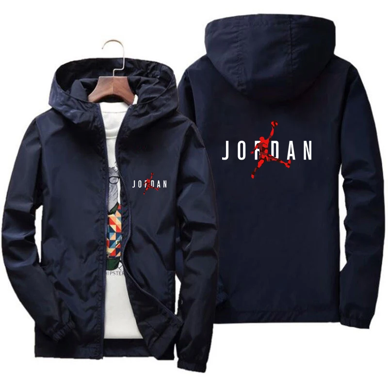 

2021 Spring and Summer New Jordan 23 Pilot Jacket Men and Women Casual Windbreaker Zipper Thin Section Hooded Men's Jacket S-7XL