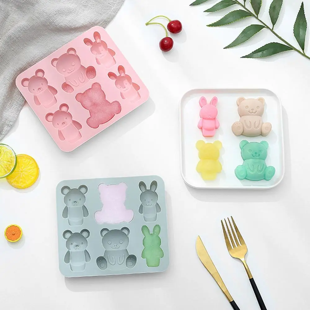 

Cute Bear Silicone Cake Mold Cartoon Kitchen Baking Tool DIY Pastry Jelly Chocolate Molds Children's Complementary Food Tools