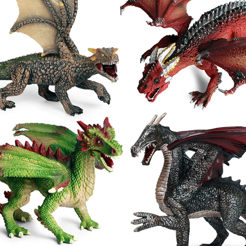 

Western Warcraft Dinosaurs Toy Ancient Mythology Earth Dragon Comollon Demon Dragon Solid PVC Plastic Action Figures Decoration