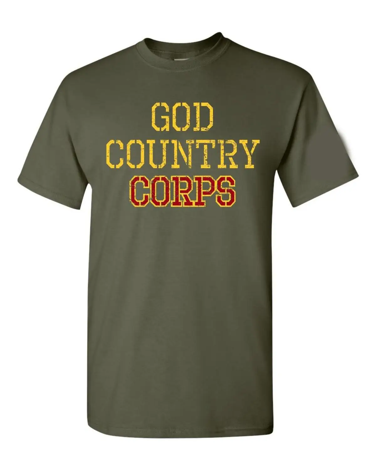 

God Country Corps Marine Military Men'S Tee Shirt 2019 Designs Mens T Shirt Tops Summer Cool Funny Fitness T-Shirt