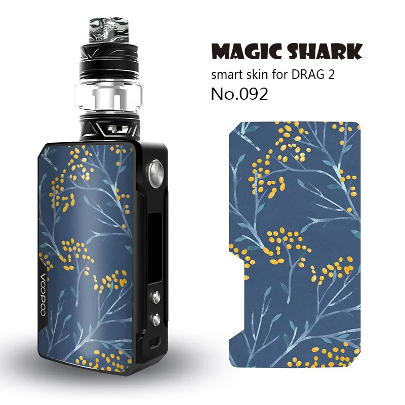 Волшебная Акула цветок Череп Кошка Sanke Модный чехол наклейка пленка для Voopoo Drag