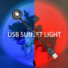 Светодиодный прожектор закат лампа RGB ночсветильник s USB радуга Лампа 5 в светодиодный атмосферсветильник украшение стола свет для спальни