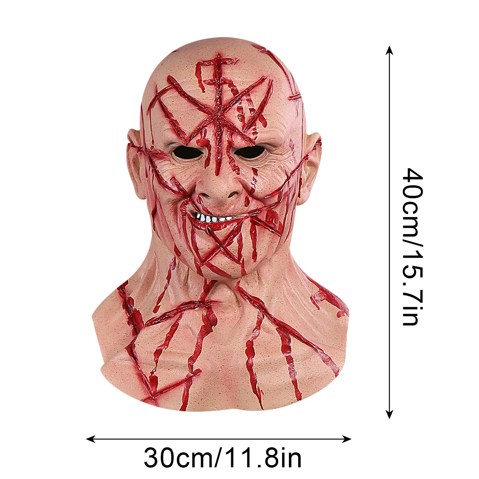 

2021 Cosplay Horror Creepy Wrinkle Face Mask Halloween Party Carnival Props Carnival Masquerade Halloween Party Cosplay Costumes
