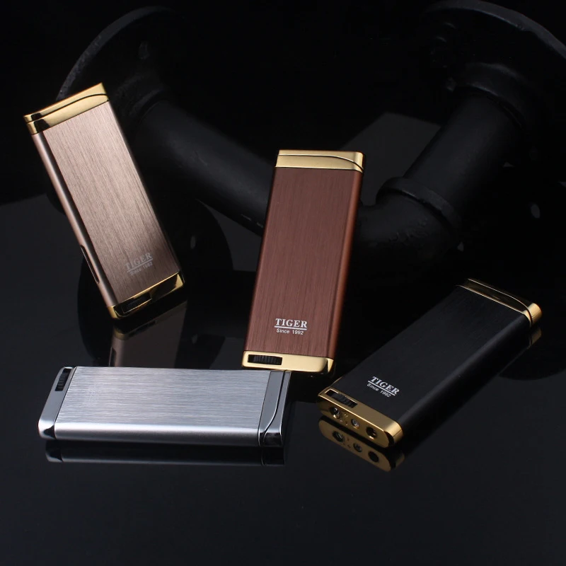 Металлический ультратонкий струйный светильник в полоску турбобутановый