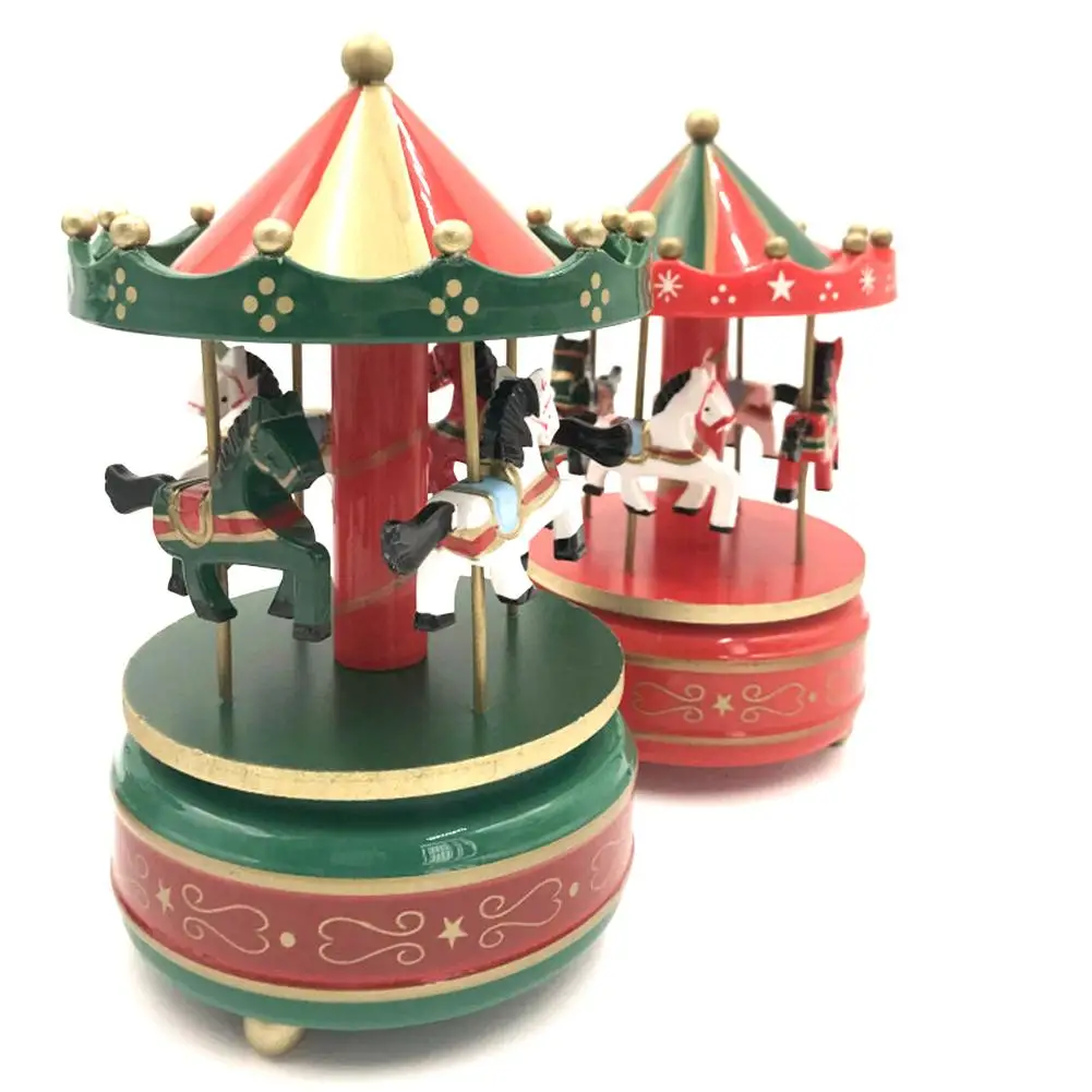 Унисекс merry go круглые музыкальные шкатулки музыкальная карусель украшение