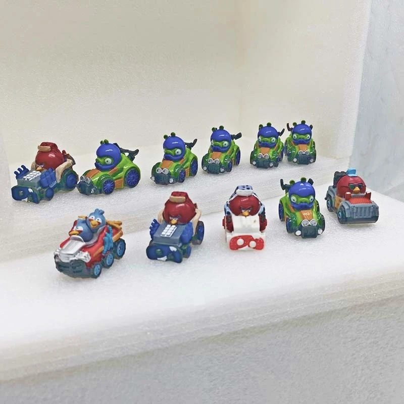 

3cm Model Car Movable Variety Styles Kawaii Anime Figures Movie Games Cute Red Bird Kids Toys for Girls Boy Gift Action Figures