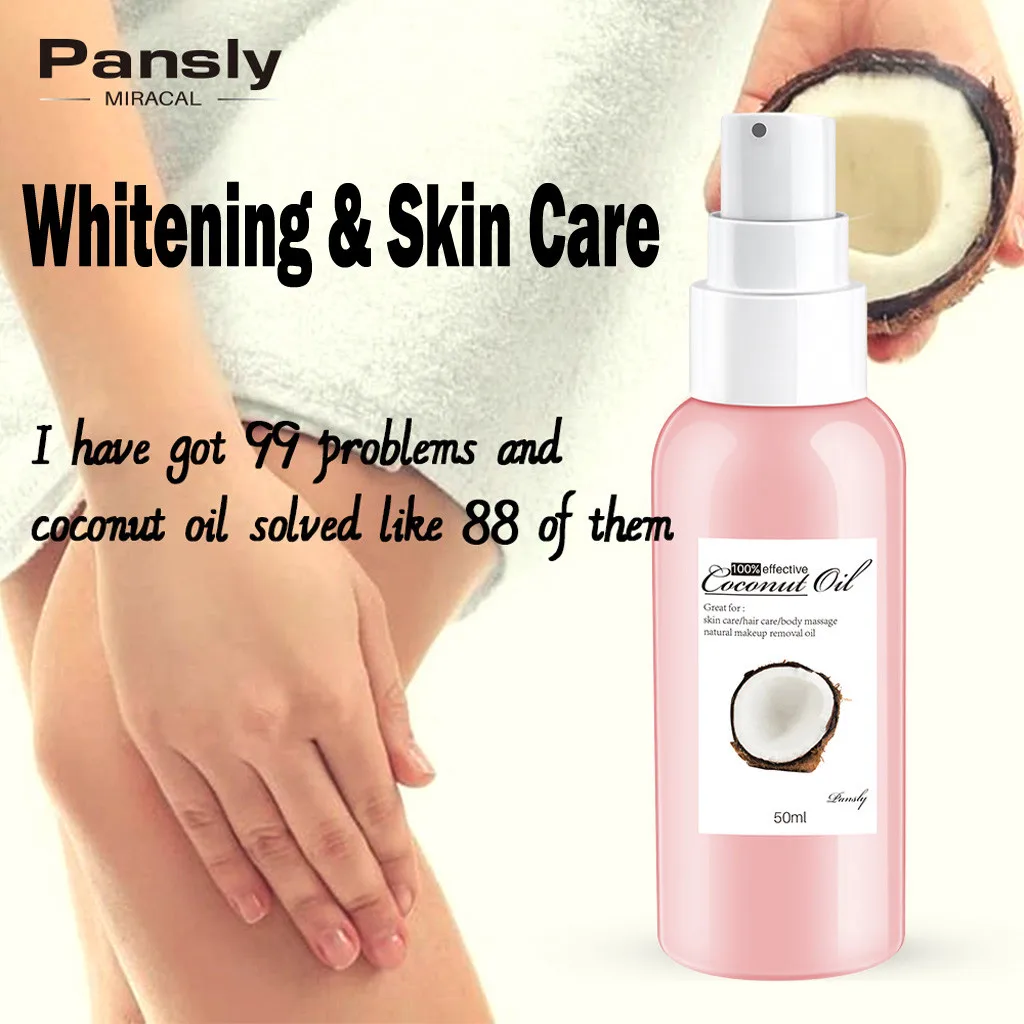 Органические к зеленому цвету жидкости кокосовое масло для макияж кожи удаления