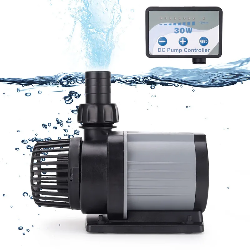 12-80W Aquarium Submersible Pump 100-240V Inverter Water Tank Pump Flow Adjustable Mute Energy Saving Pump 1200L/H-12000L/H