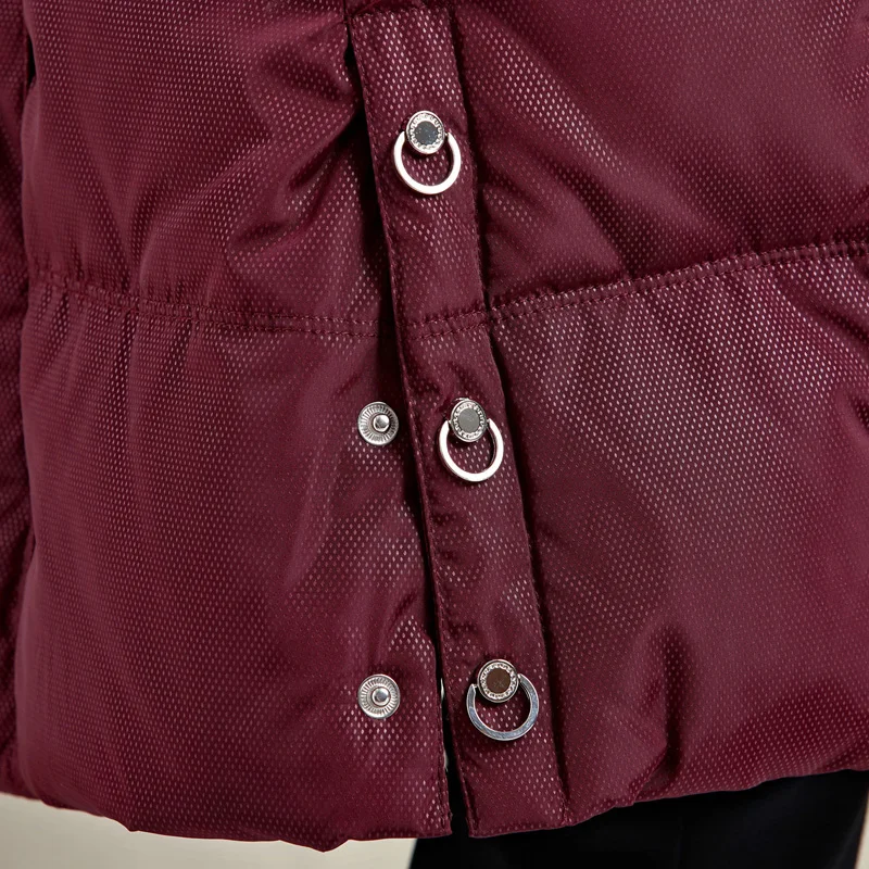 Женский пуховик с капюшоном зимняя утепленная куртка на утином пуху большие