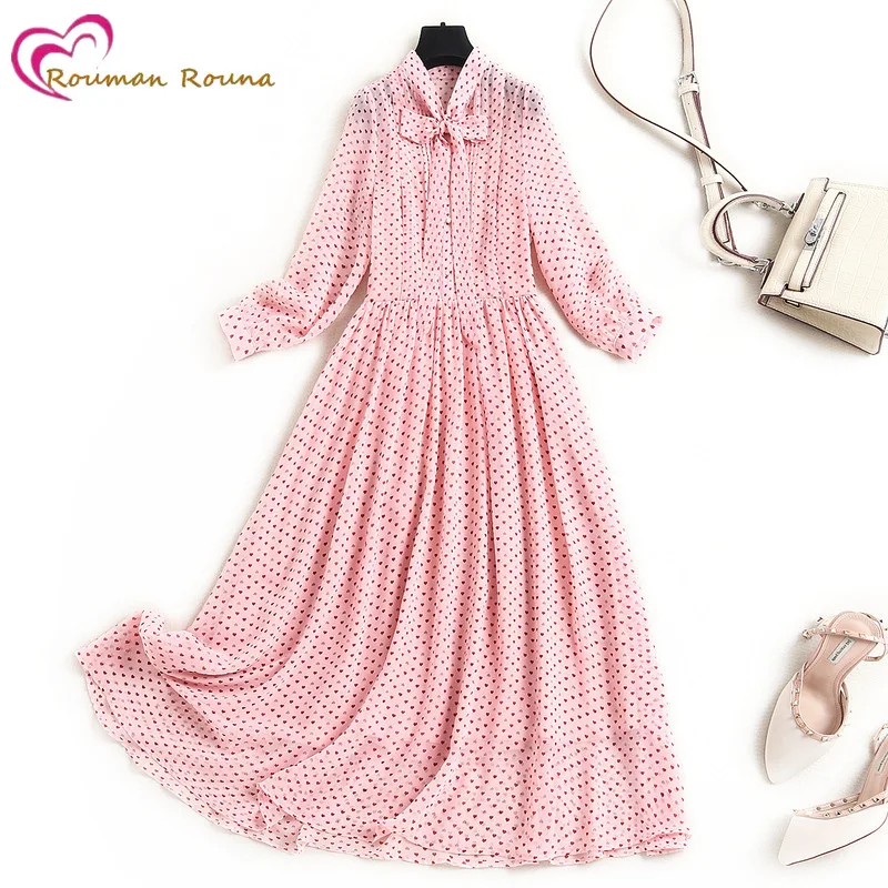 

Printed chiffon large swing skirt 2021 spring new temperament slim dress lace up skirt