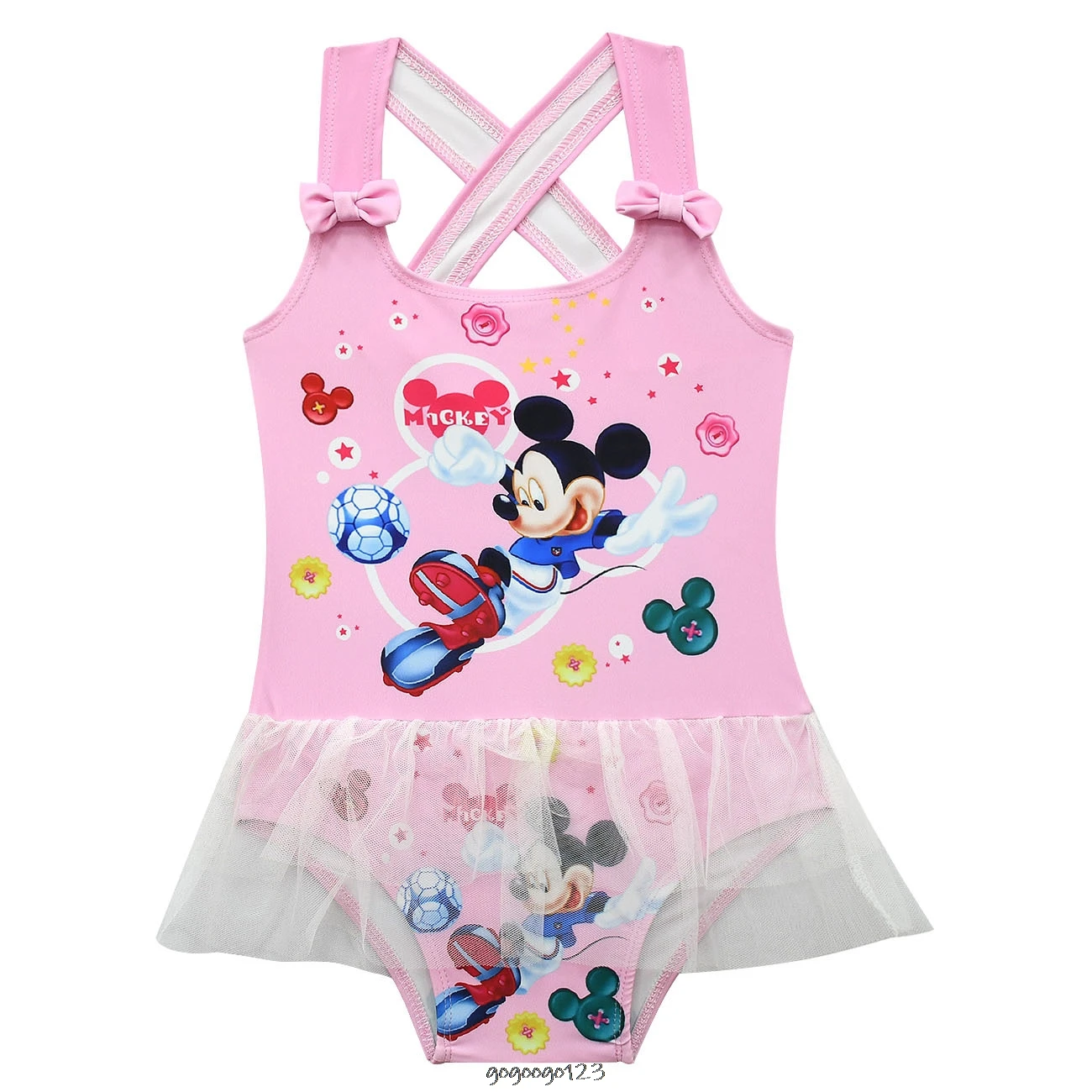 Для девочек в стиле Микки и Минни Маус Купальный костюм 1 шт. Детские купальники