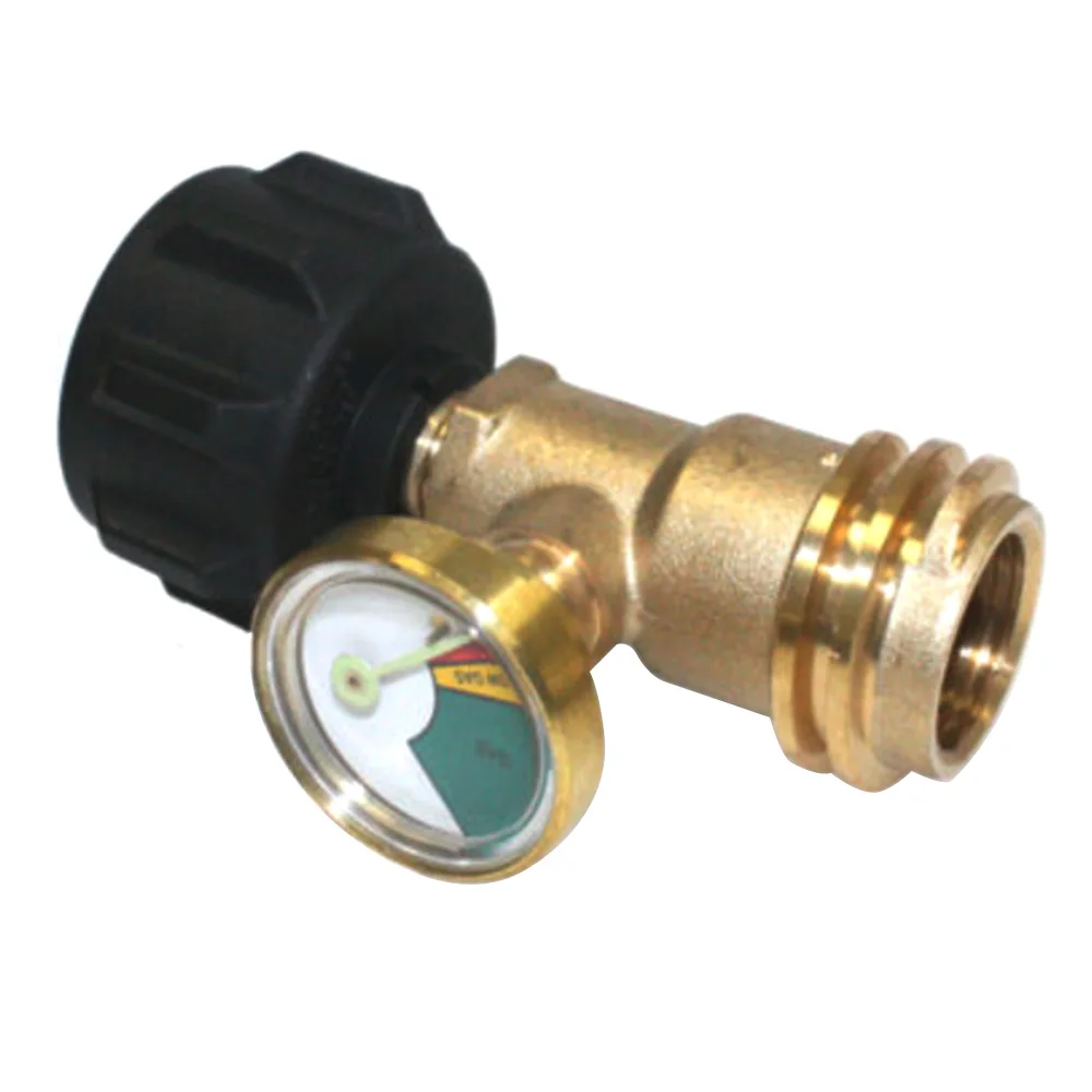 

Propane Tank Brass Adapter Pressure Meter Gauge for LP Gas Grill BBQ