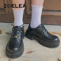 2021 women spring models mary jane shoes lolita style leather shoes womens japanese high heels retro platform shoes women
