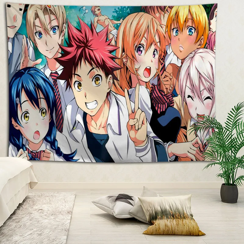 

Shokugeki No Soma Anime Hanging Fabric Background Wall Covering Home Decoration Blanket Tapestry Bedroom,Living Room Wall Decor