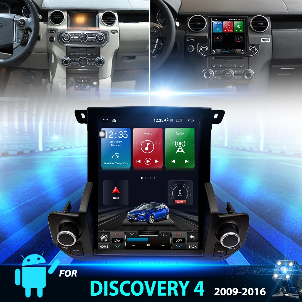 

Автомагнитола 2DIN, 10,4 дюйма, Android 10,0, с вертикальным экраном 2009-2016, GPS, навигацией, для Land Rover Discovery 4