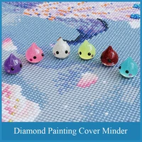 1 5pcs diamond painting cover minders diy diamant painting tools accessoires glitter drop home fridge magnet cover holder