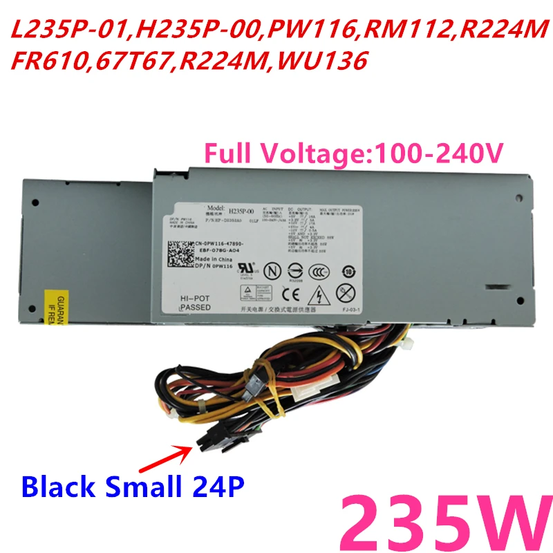 Новый оригинальный блок питания для Dell OptiPlex 580 760 780 960 980 235W L235P 01 H235P 00 PW116 RM112 R224M FR610