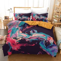 autumn and winter oil painting picture bedding quilt cover pillowcase 2 3pcs single double bed duvet cover bedding set