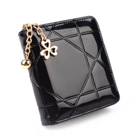 hot selling coin purse short small card bag hot style womens coin purse patent leather embossed leather jacket female wallet