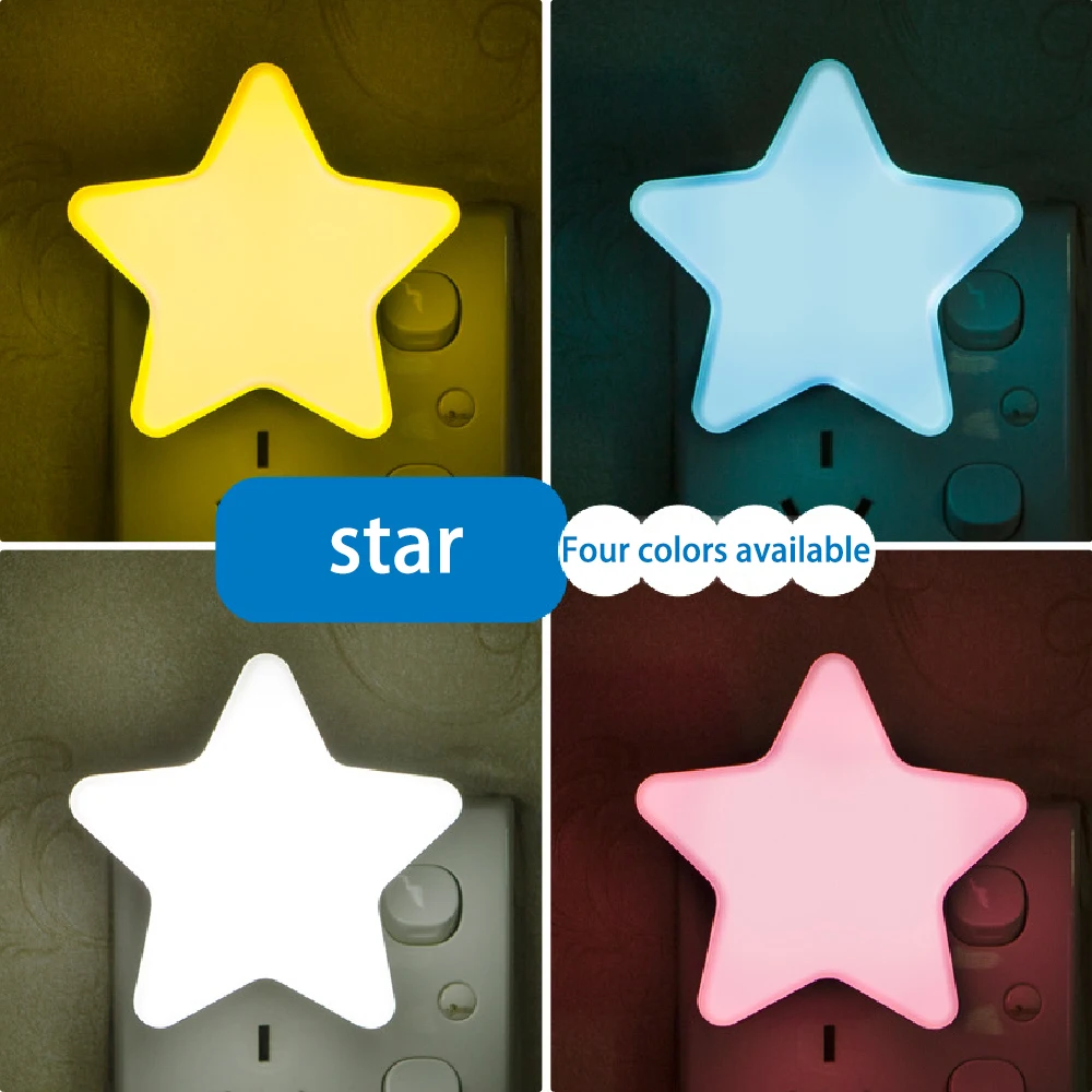 

Mini Infrared Sensor Star LED Night Light EU/US Plug Bedside Light Cute Moon Night Light Energy Saving Baby Sleep Light