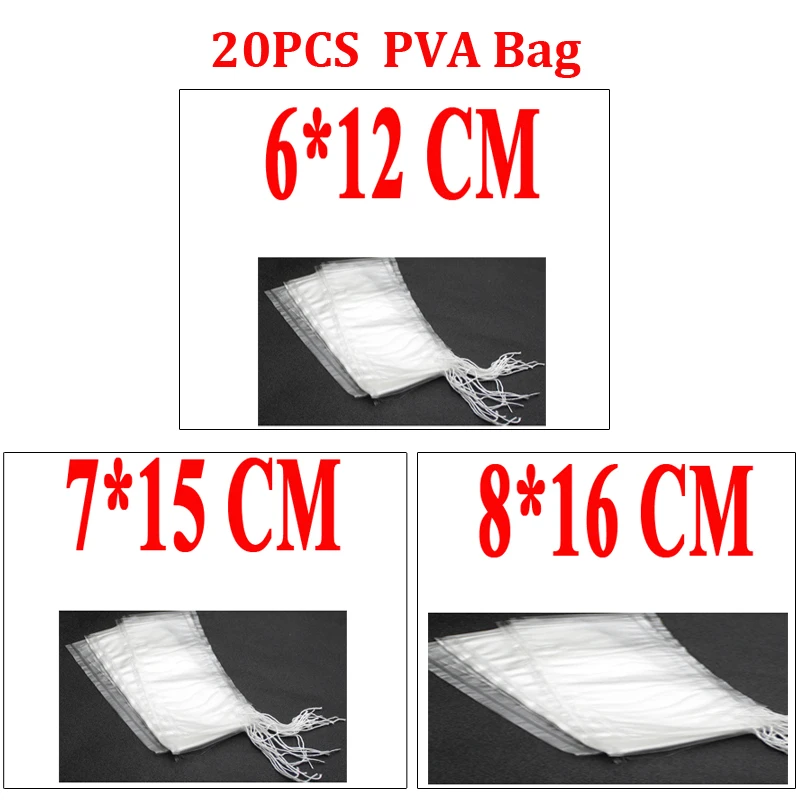 20 шт. аксессуары для ловли карпа ПВА-пакеты метод фидера рыболовные кормушки