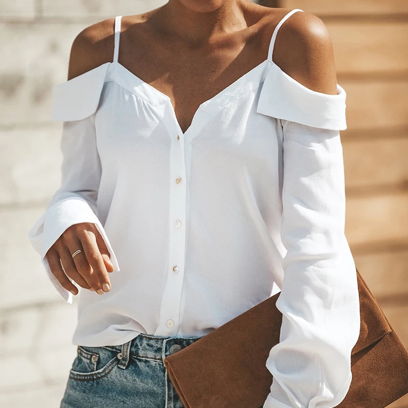 Женская офисная блузка с открытой спиной майки на тонких бретельках топы