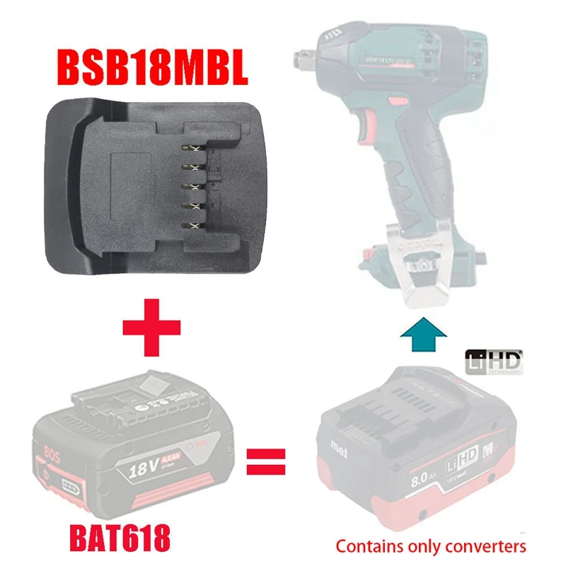 

BSB18MBL Adapter Converter for 18V Li-Ion Battery for Metabo 18V Lithium Tool