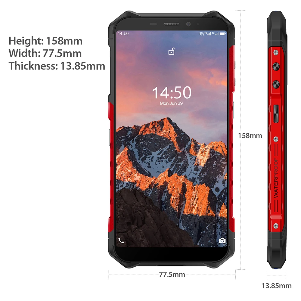 Ceny Osłona Ulefone X5 Pro Android 11 Wytrzymały Wodoodporny Smartfon 4GB + 64GB Telefon Komórkowy NFC 4G LTE Telefon Komórkowy