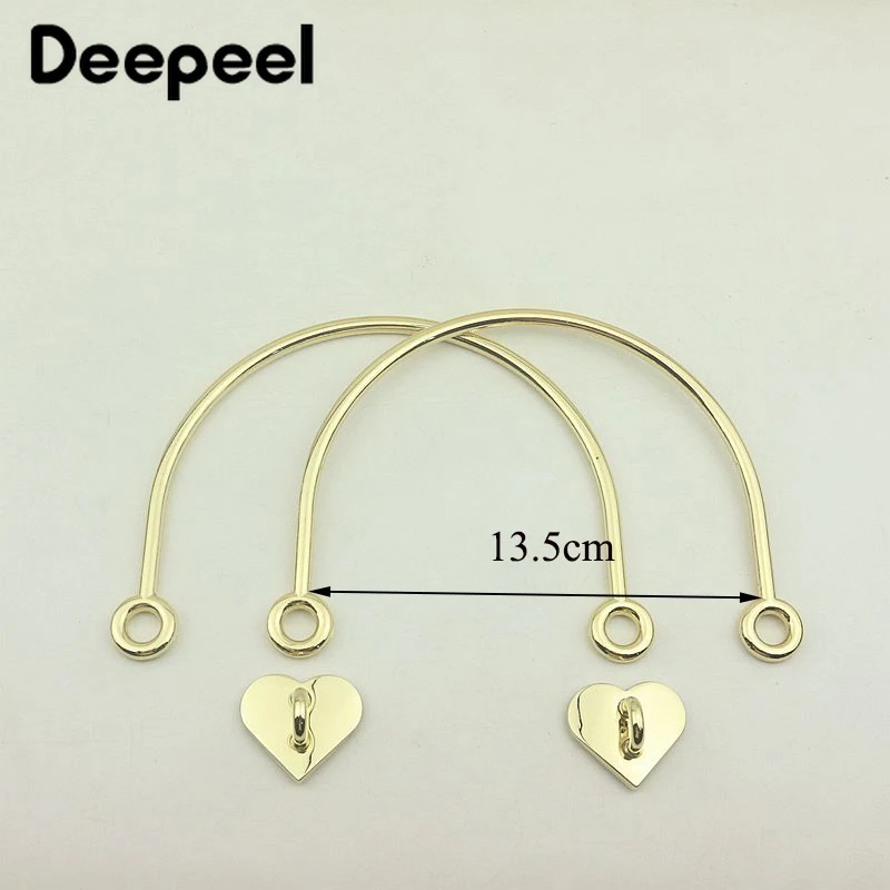 Deepeel 2 шт. металлическая ручка для сумки пряжки Для женщин из натуральной кожи