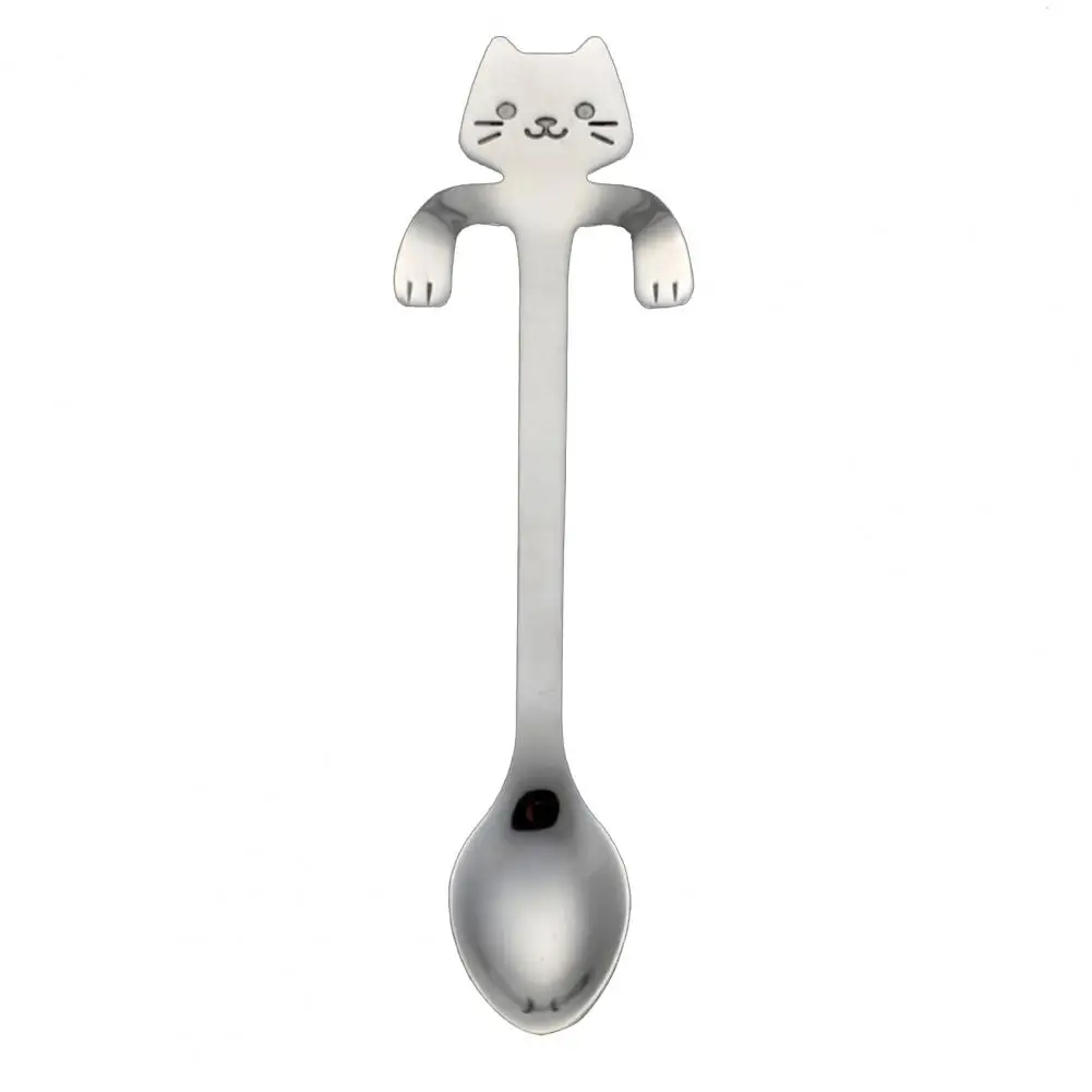 

80% HOT SALE Coffee Spoon Mini Cats Design Stainless Steel Hanging Tea Cup Spoon Kitchen Gadget Tableware For Home