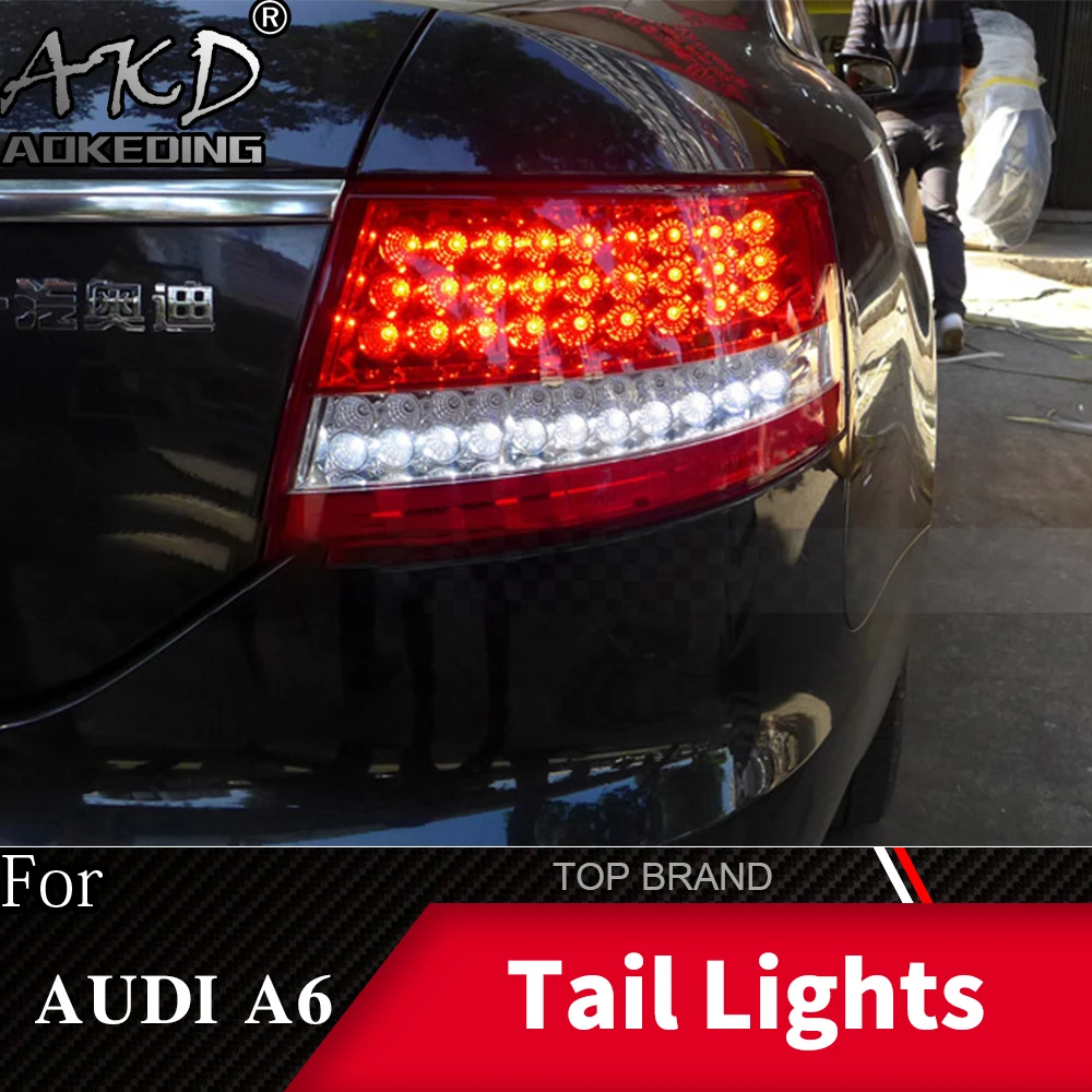 

Задний фонарь для стайлинга автомобилей Audi A6 A6L, задние фонари 2005-2008, светодиодные задние фонари DRL, динамический сигнал, тормоз, автомобильн...