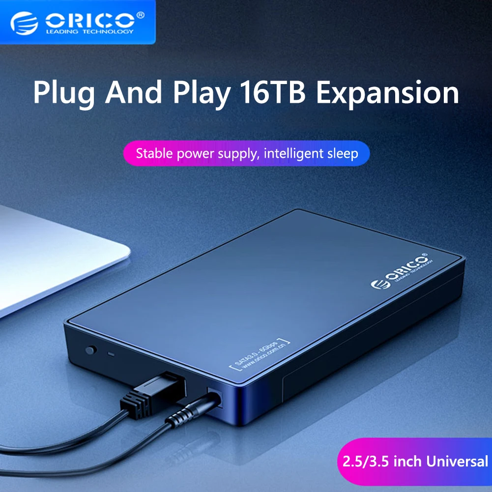 

Корпус внешнего жесткого диска ORICO 3588US3, USB 3,0 Type-B, 5 Гбит/с, для 2,5/3,5 дюйма, корпус SSD, Поддержка жесткого диска 16 ТБ
