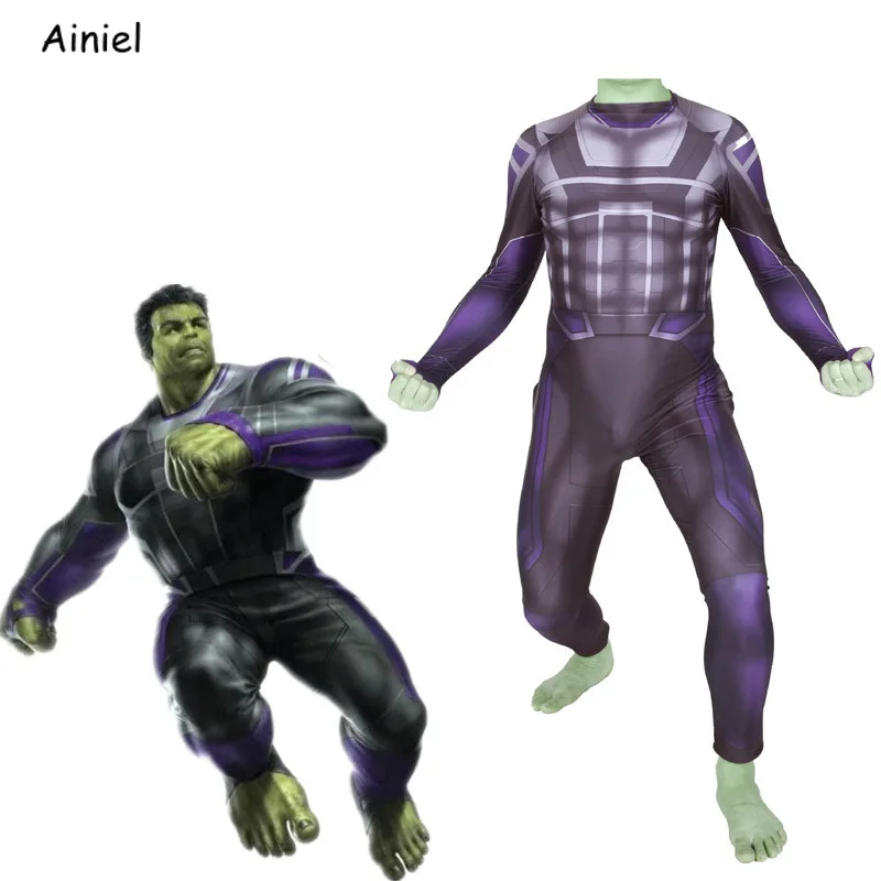 Super Heroes Robert Bruce Banner Zentai Bodysuit Suit Jumpsuits Halloween Hulk Cosplay Costume Adult Men Kids | Тематическая одежда