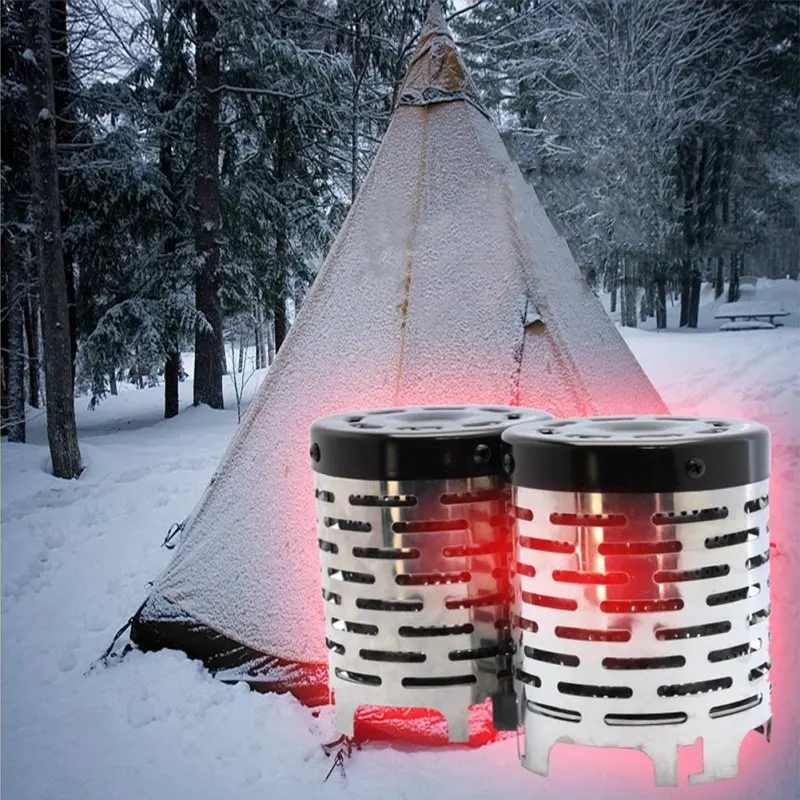 

Winter Mini Heating Stove Portable Outdoor Hiking Traveling Camping Picnic Stove Stainless Steel Wood Burning Stove