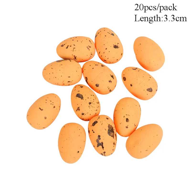 20pcs 3.3cm Painted Foam Bird Pigeon Eggs Happy Easter Decoration for Home DIY Craft Kids Gift Favor Party Supplies | Дом и сад