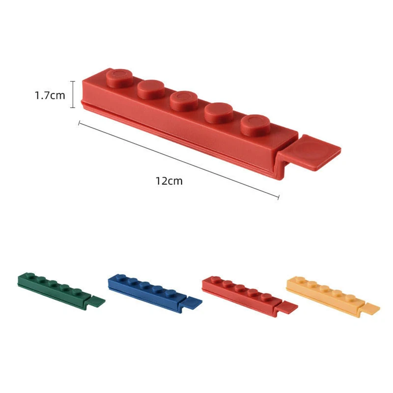 

4pcs/set Portable Food Sealing Clip Building Block Food Snack Plastic Bag Clips Sealer Clamp Moisture-proof Kitchen Accessories