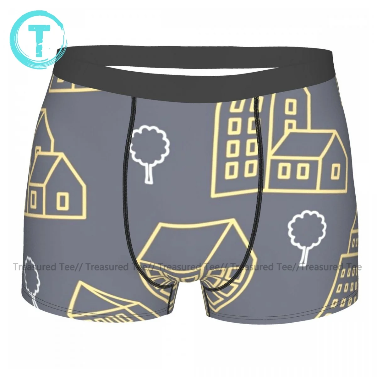 House Underwear Hot Polyester Funny Trunk Boys Sublimation Design Boxer Brief