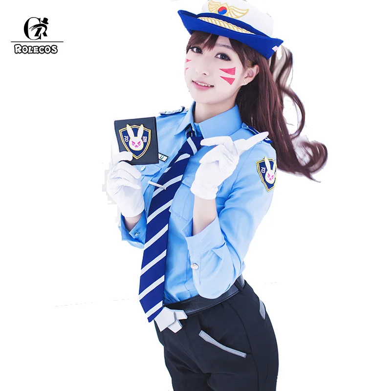 ROLECOS OW Game Watch Over костюм для косплея DVA Song hana полицейская форма полный комплект