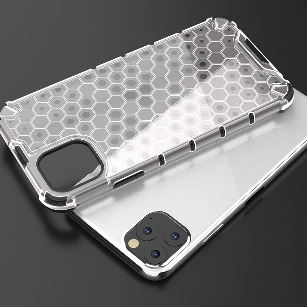 Hybrid Armor Phone Case For iPhone 11 Pro Max Xs XR X Ultra-thin Honeycomb iPHone 6 6S 7 8 Plus | Мобильные телефоны и