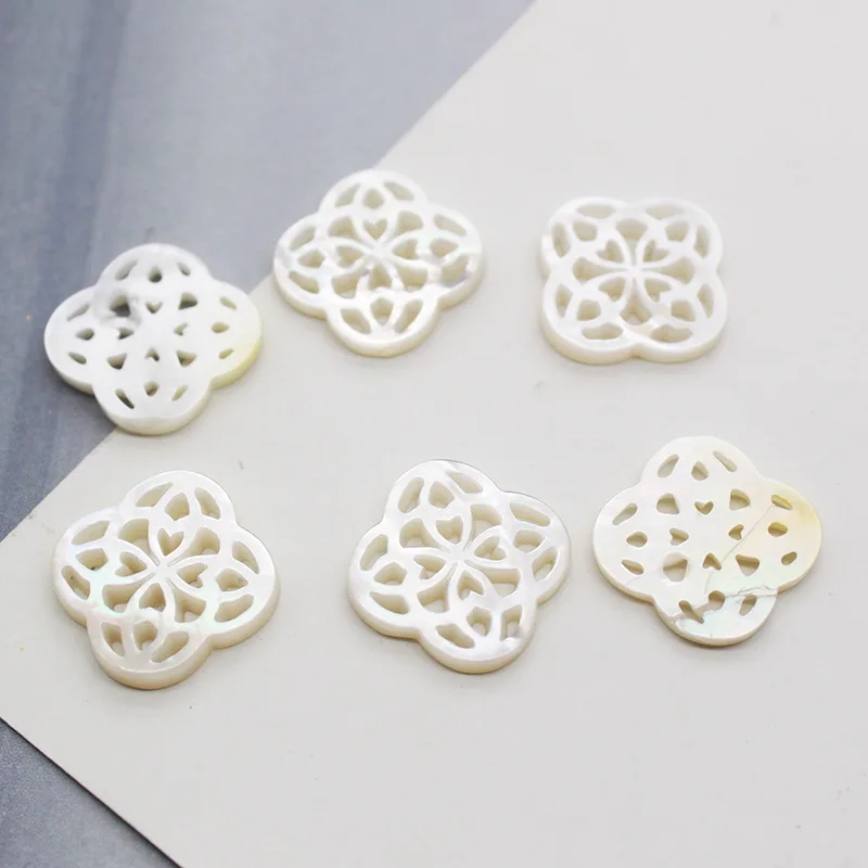 5 шт. натуральная раковина 20 мм полые резная скульптура цветок Соединитель Кулон