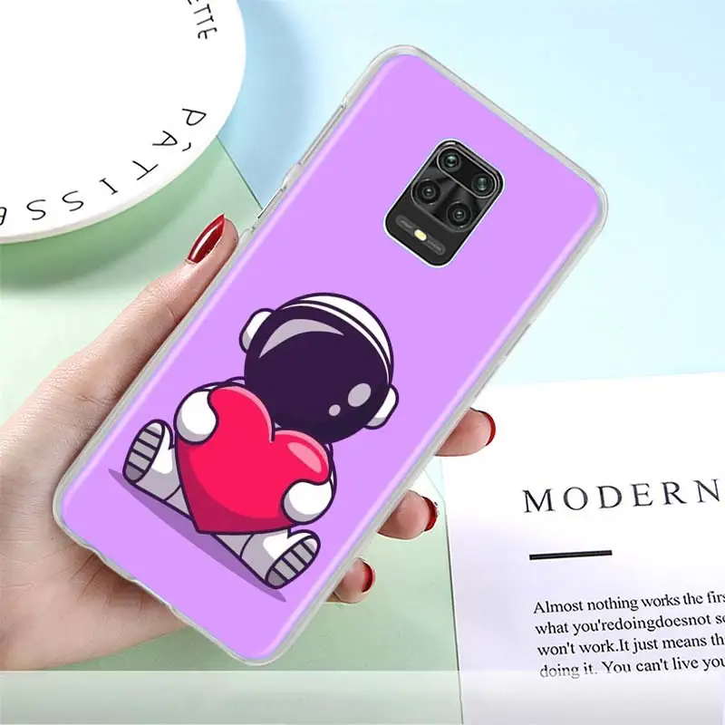 

Cute Cartoon Astronaut Planet Star Phone Case for Xiaomi Redmi Note 9S 8T 8 Pro 9 7 9A 8A 7A K40 K30 10 Pro Hard PC Back Cover