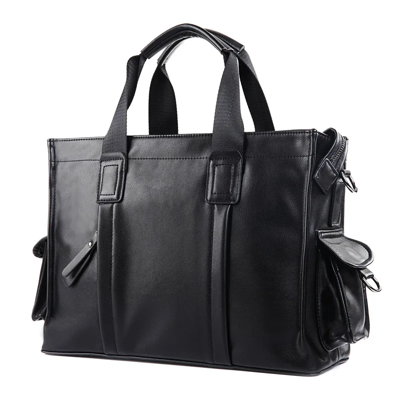 

Men's Handbag Shoulder Briefcase Men's Business Office Messenger Bag Travel Document Bag Zipper Pocket
