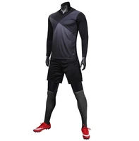 new men soccer jersey set survetement football long sleeve kits blank running training suit team soccer sportswear uniform print