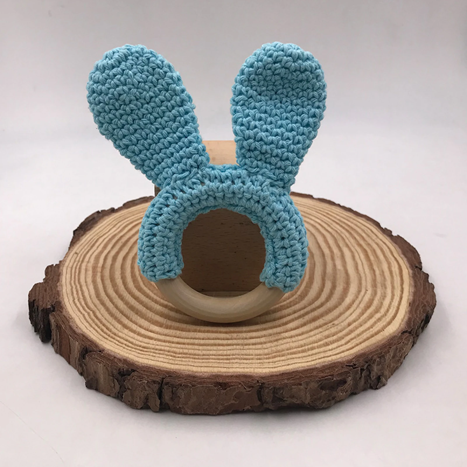 Детские игрушки для новорожденных 1 шт. деревянный Прорезыватель зубов вязаная