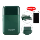 Супер тонкий электробритва Портативный бритвы для Для мужчин USB Перезаряжаемые 2 режущая головка с возвратно-поступательным движением Бритва для бороды, резак, цвета: черный, зеленый