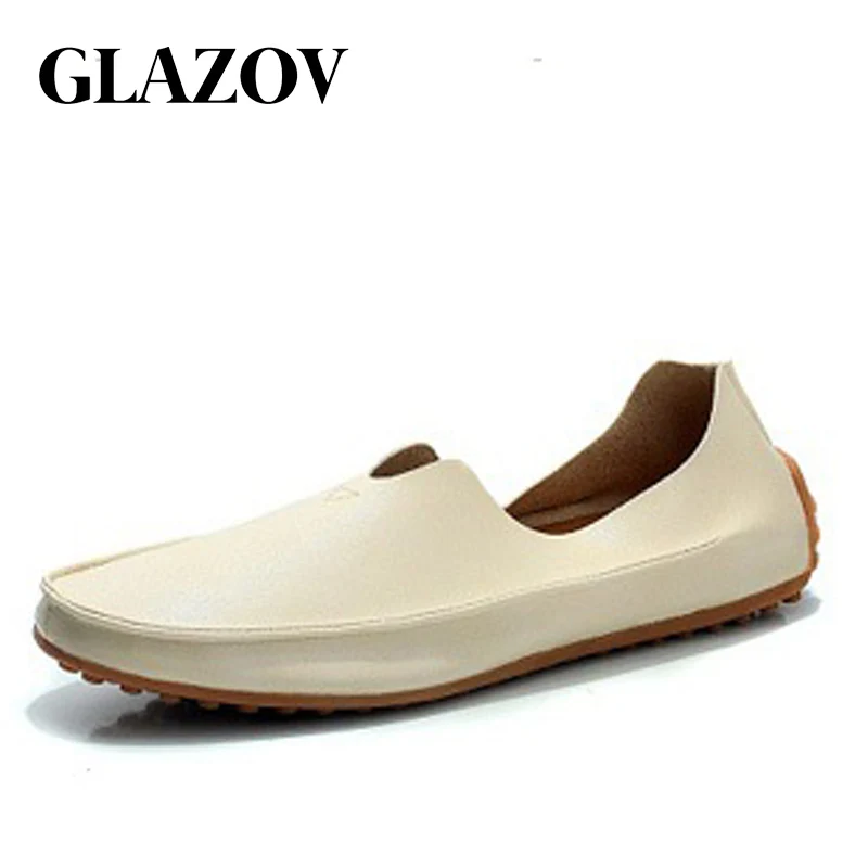 Удобные мужские повседневные туфли кожаные лоферы с дырками светильник Мокасины