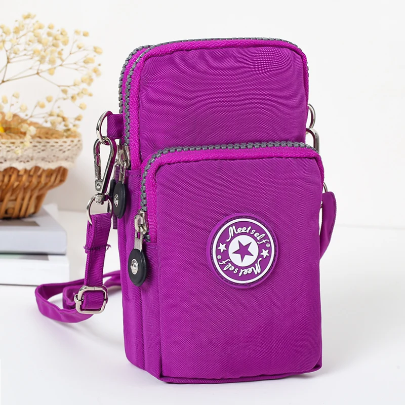 purple Популярная Портативная сумка для Iphone XSMAX XR huawei P20P30Samsung S9S10 Plus на плечо - Цвет: purple